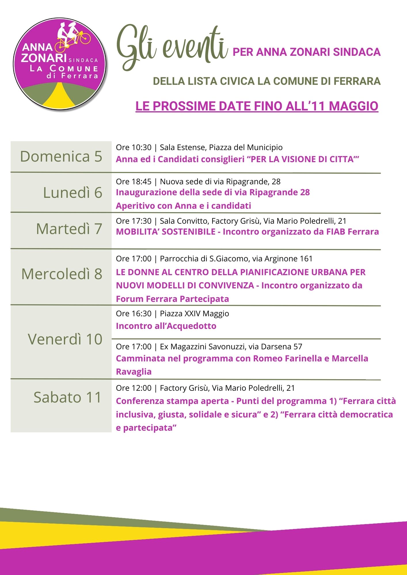 Eventi La Comune di Ferrara